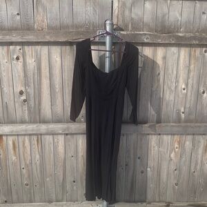 Reformation Classic Black Long Sleeve Dress